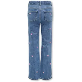 only & kids Kogjuicy Wide Leg Heart Emb Jeans Noos