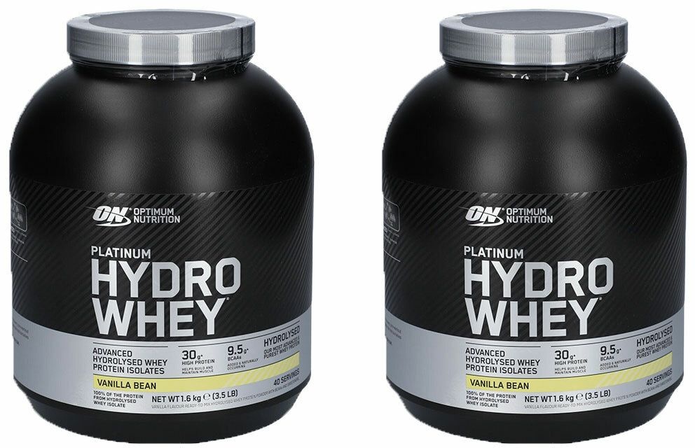 Optimum Nutrition Hydro Whey, Vanille 2x1600 g Poudre