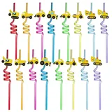 Bagger Strohhalm Wiederverwendbar 16 Pcs Bagger Trinkhalme Mit Knoten Curly Spiral Mehrfarbige Spiral Party Spiral