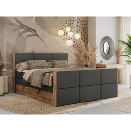 MKS Boxspringbett mit Bettkasten ¦ grau ¦ Maße (cm): B: 168 H: 113