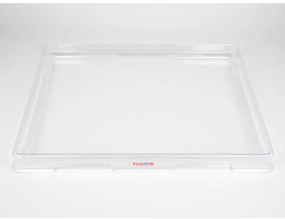 Transparente Schale für A2-Lichttafel 67 x 49 x 5,3 cm Kunststoff - hoher Rand, stabil, komplett durchsichtig - tickit