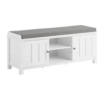 SoBuy Schuhbank 105 x 43 x 35 cm mit einer Schublade / weiß