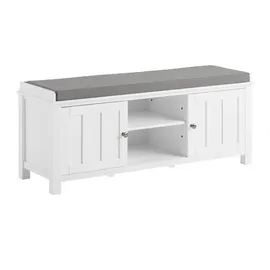 SoBuy Schuhbank 105 x 43 x 35 cm mit einer Schublade / weiß