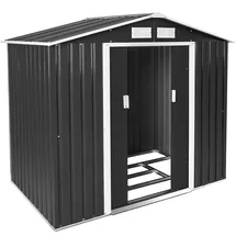 Tectake Gartenhaus mit Satteldach 2,14 x 1,30 m Grau