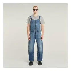 G-Star für Herren. D26447-D536-H081 Denim 3D Lose blaue Latzhosen (L), Lässig, Bio-Baumwolle, Nachhaltig