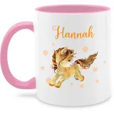 Tasse Tassen 325ml - Einhorn Unicorn mit Namen - 325 ml - Rosa - einhörnern name personalisierte wunschname und tasse+personalisiert geschenke personalisiertes eigenem personlisierte einem