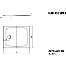 Kaldewei CAYONOPLAN 2220-1, Duschwanne, 90x80cm, 375000010674,
