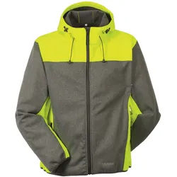 Softshelljacke "Kontrast" Outdoor - XXL - grau/gelb