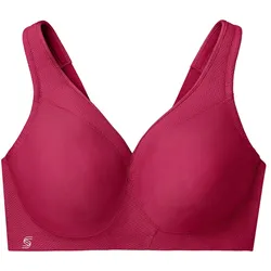 GLAMORISE Nahtloser MagicLift-Sport-BH - Rubinrot Unterwäsche   Damen 