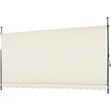 Tectake tectake® Klemmmarkise, mit Handkurbel, höhenverstellbar - 304 cm, einfache Montage