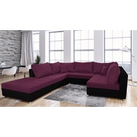 Fun Möbel Wohnlandschaft Sofa ANDRO, mit Schlaffunktion, und Hocker,