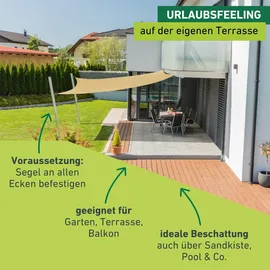 WINDHAGER Sonnensegel Capri 4 x 4 m,