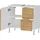 KADIMA DESIGN Waschbeckenunterschrank 60 x 56 cm Weiß und Eiche Grandson