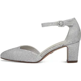 TAMARIS Damen Pumps mit Blockabsatz, metallic, 41 EU