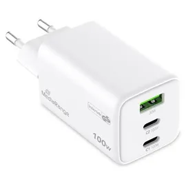 MediaRange 100W 2x USB-C 1x USB-A, Weiß