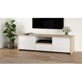 Die Möbelfundgrube Next TV-Lowboard 178,6 cm Weiß/Hochglanz MDF