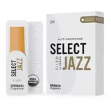 D'Addario Organisch Select Jazz Filed Alto Saxophon-Stimmzungen - Saxophonrohre - 2 Hart, 10 Packung