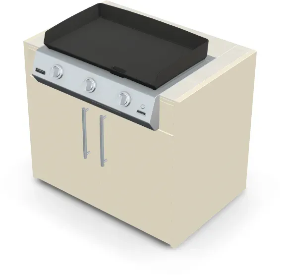 Brabura KC 100 Plancha Körper - Iron Frost / Perle Blanche / Silberner Griff