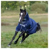 Bucas Pferde-Regendecke Bucas Freedom Turnout Light Full Neck 0g - Navy 165 cm