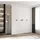 abiks möbel Drehtürenschrank COMO 190 x 245,5 x 40 cm Schwarz/Weiß