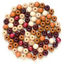 Glorex  Holzperle Braun mix 8 mm