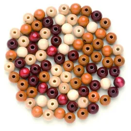 Glorex  Holzperle Braun mix 8 mm