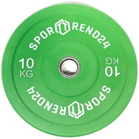 Sporttrend 24® Bumper Plate 10kg | Hantelscheibe Gewichtsscheibe Olympia 50mm