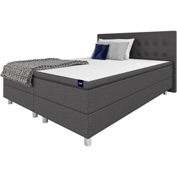 Best for Home Boxspringbett Sawana mit Bonellfederkern-Matratze und Topper mit Lieferung 90 cm x 200 cm