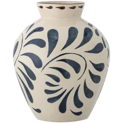 Bloomingville Heikki Vase blau, Steingut, Ø 20 x H24 cm, blau