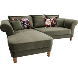 Home Affaire Eckcouch Polyester 2-Sitzer Dunkelgrün