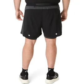 Asics Road 2N1 5in Laufshorts Schwarz/Grau L