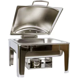 Airbrush-City Edelstahl Luxus Speisenwärmer 2/3 Warmhaltebehälter Chafing Dish 6,0 Liter
