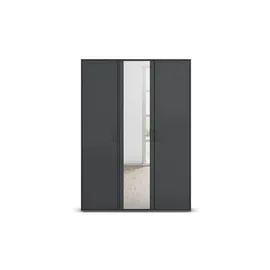 Rauch Drehtürenschrank »Kleiderschrank Schrank Garderobe Wäscheschrank VOYAGER«, (in 3 verschiedenen Ausstattungen BASIC/CLASSIC/PREMIUM), mit modernen Griffen in Graumetallic und Spiegel