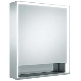 Keuco Royal Lumos 65 cm silber eloxiert offenes Fach Türanschlag links