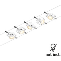 Paulmann Wire Mac II Seilsystem, 5-fl., 5 m weiß
