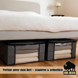 BigDean Aufbewahrungstasche 90 L 6-tlg. grau|schwarz