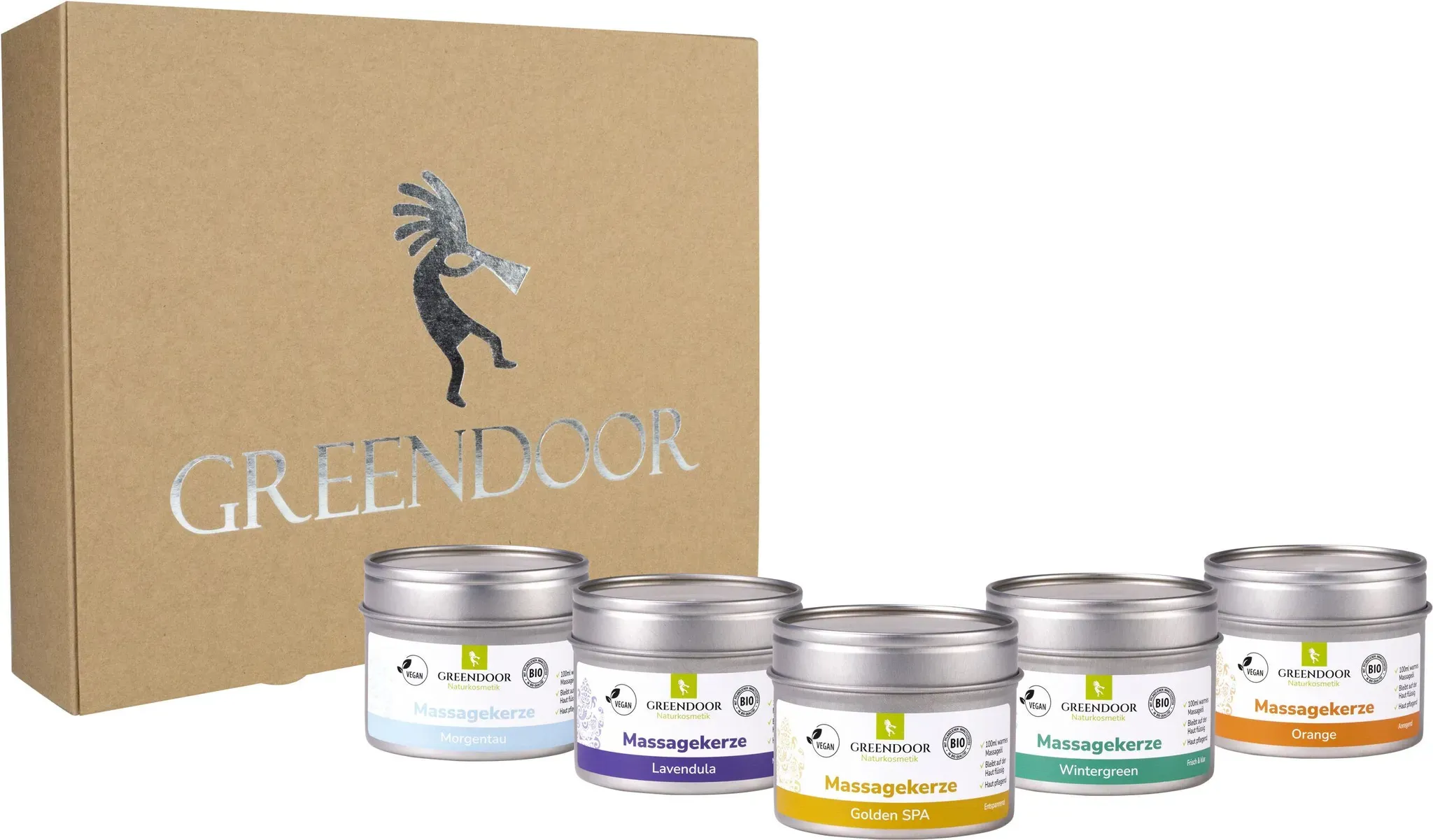 Greendoor Geschenk Set XL Massagekerzen 500 ml