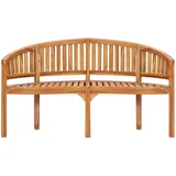 vidaXL Bananenbank 151 cm Massivholz Teak