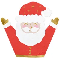 Partydeco Partydeco, Servietten Weihnachtsmann 16x15cm