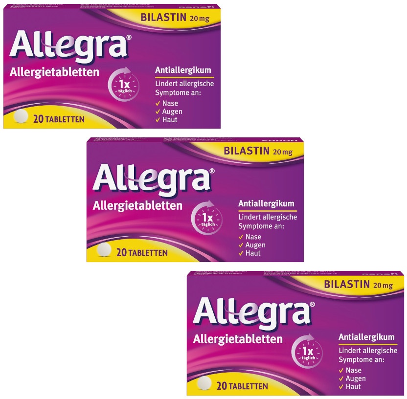 Allegra Allergietabletten 3er Set