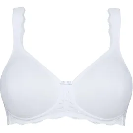 SUSA Spacer BH ohne Bügel Nizza I Damen-BHS aus atmungsaktivem Spacer Material I Formstabil I Angenehmes Hautgefühl, hoher I weiß 80,