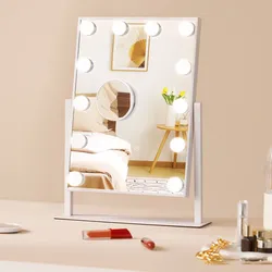 VEVOR Hollywood Schminkspiegel mit Beleuchtung Kosmetikspiegel 410x300mm dimmbar