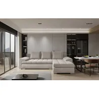 kaiser möbel Elegantes und modernes Ecksofa TOMI Castel KaltesBeige Rechts