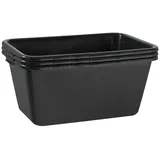 BURI Mörtelkübel 3x Mörtelkasten 40 Liter Mörtelwanne 60x40cm Mörtelkübel extra robust, (3-tlg) schwarz