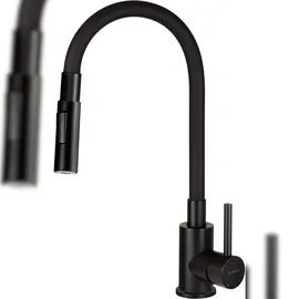 Deante LUNO Küchenarmatur 2 Strahlarten Schwarz