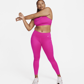 Nike Go 7/8-Leggings mit starkem Halt, mittelhohem Bund und Taschen für Damen - Pink, S (EU 36-38)