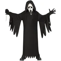 MIMIKRY 25th Anniversary Movie Edition Ghost Face Scream Lurex Kinder-Kostüm mit Maske Geist Halloween Horror Film Scary Movie, Größe:M - 8 bis 10 Jahre