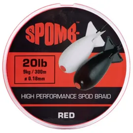 Spomb High Performance Spod Geflochtene Schnur 300 M - Red - 0.180 mm
