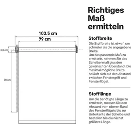 BestLivings Thermorollo Verdunkelungsrollo mit Klemmträger 100 x 150 cm Weiß
