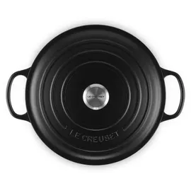 Le Creuset Signature Bräter 30 cm rund schwarz glänzend